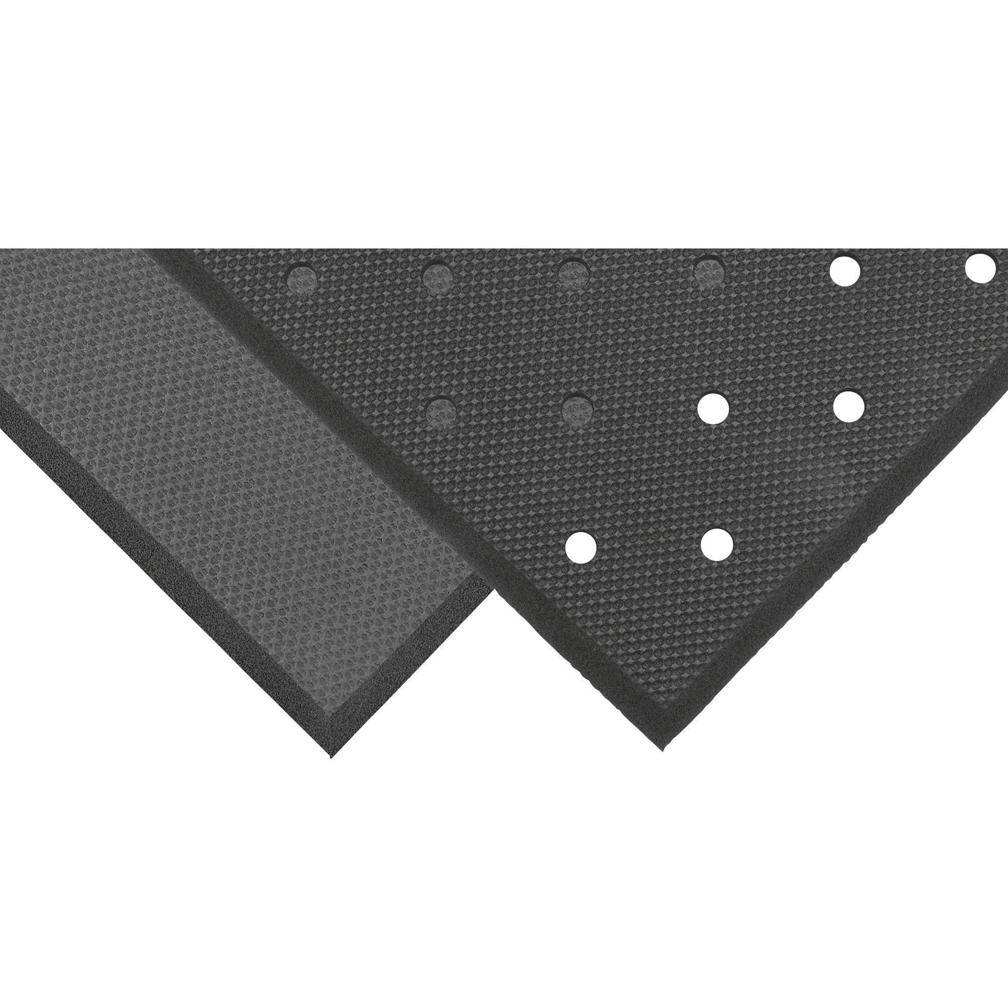 NoTrax Superfoam Anti-Fatigue/Safety Mat, 2ft. x 3ft., Black, Perforated, Model# T17P0032BL